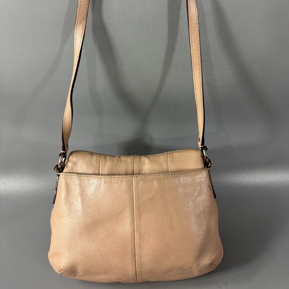 COACH Soho Shell Pearlescent Leather Flap Small Crossbody Purse Bag - Picture 6 of 16